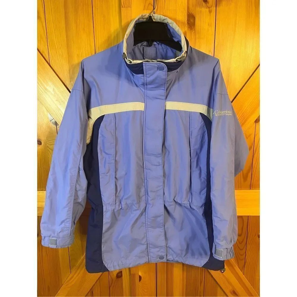 Columbia Sportswear Interchange Jacket Blue Beige Med Core Women's (1965) Read